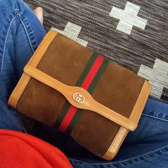 Gucci Handbags - Authentic Gucci vintage clutch web Sherry line bag